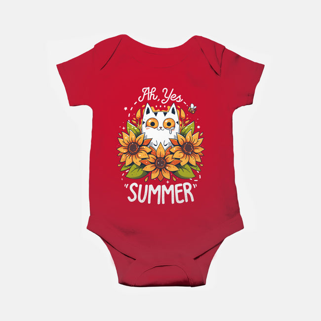 Summer Kitten Sniffles-Baby-Basic-Onesie-Snouleaf