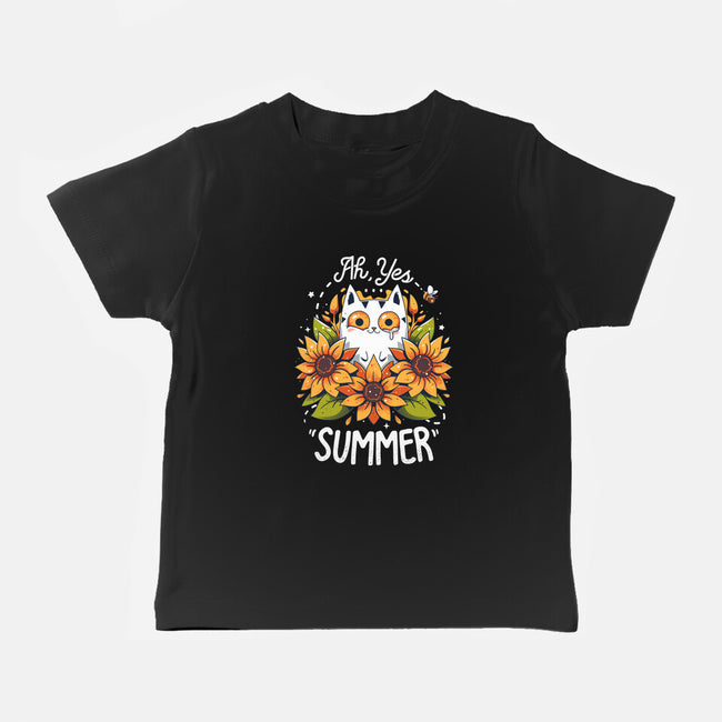 Summer Kitten Sniffles-Baby-Basic-Tee-Snouleaf
