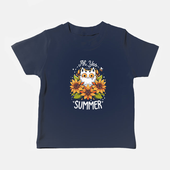 Summer Kitten Sniffles-Baby-Basic-Tee-Snouleaf