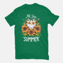 Summer Kitten Sniffles-Womens-Fitted-Tee-Snouleaf