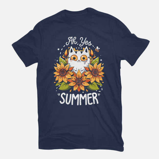 Summer Kitten Sniffles-Mens-Heavyweight-Tee-Snouleaf