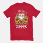 Summer Kitten Sniffles-Womens-Fitted-Tee-Snouleaf