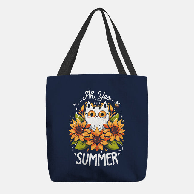 Summer Kitten Sniffles-None-Basic Tote-Bag-Snouleaf