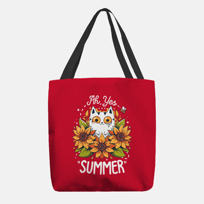 Summer Kitten Sniffles-None-Basic Tote-Bag-Snouleaf