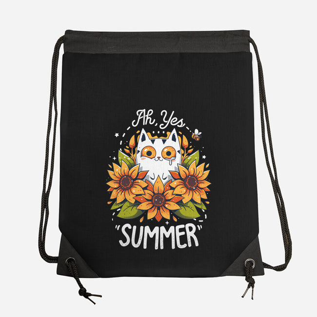 Summer Kitten Sniffles-None-Drawstring-Bag-Snouleaf