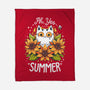 Summer Kitten Sniffles-None-Fleece-Blanket-Snouleaf