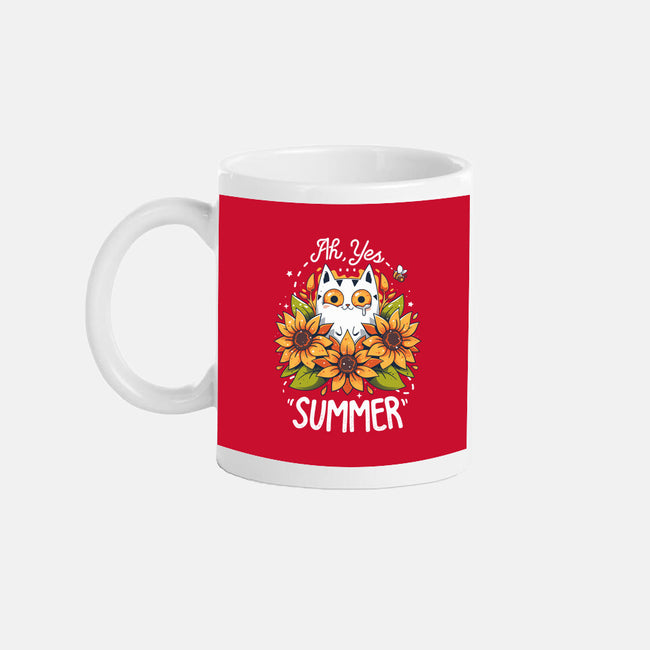 Summer Kitten Sniffles-None-Mug-Drinkware-Snouleaf