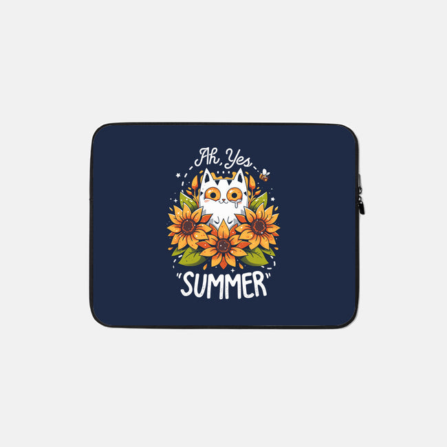 Summer Kitten Sniffles-None-Zippered-Laptop Sleeve-Snouleaf