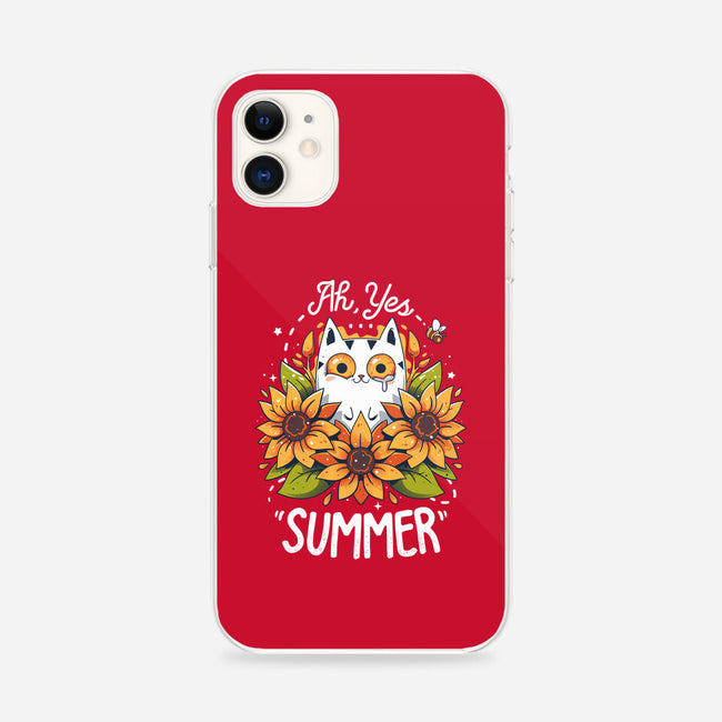 Summer Kitten Sniffles-iPhone-Snap-Phone Case-Snouleaf