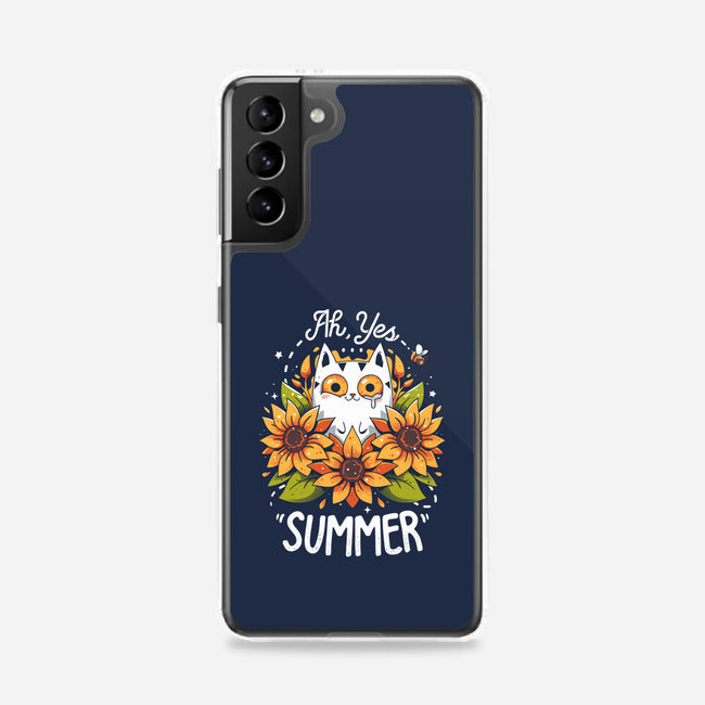 Summer Kitten Sniffles-Samsung-Snap-Phone Case-Snouleaf