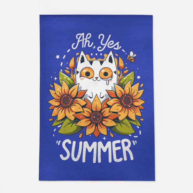 Summer Kitten Sniffles-None-Outdoor-Rug-Snouleaf