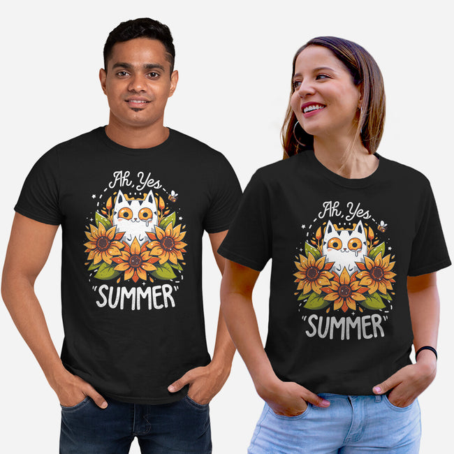 Summer Kitten Sniffles-Unisex-Basic-Tee-Snouleaf