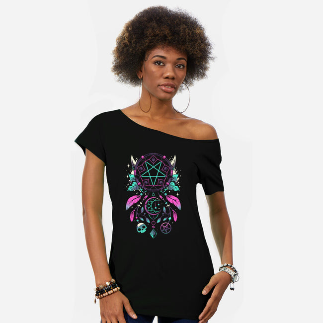 The Nightmare Catcher-Womens-Off Shoulder-Tee-Snouleaf