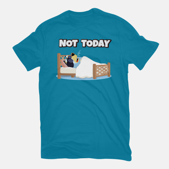 Not Today Bluey-Mens-Heavyweight-Tee-MaxoArt