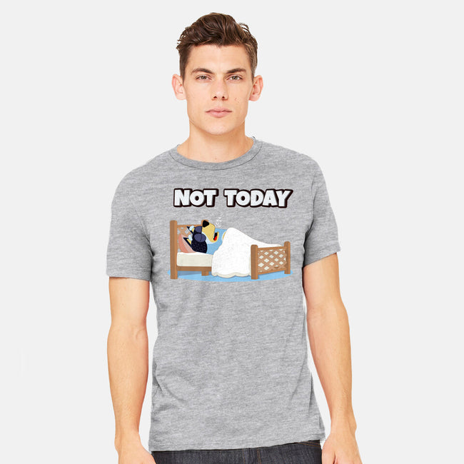 Not Today Bluey-Mens-Heavyweight-Tee-MaxoArt