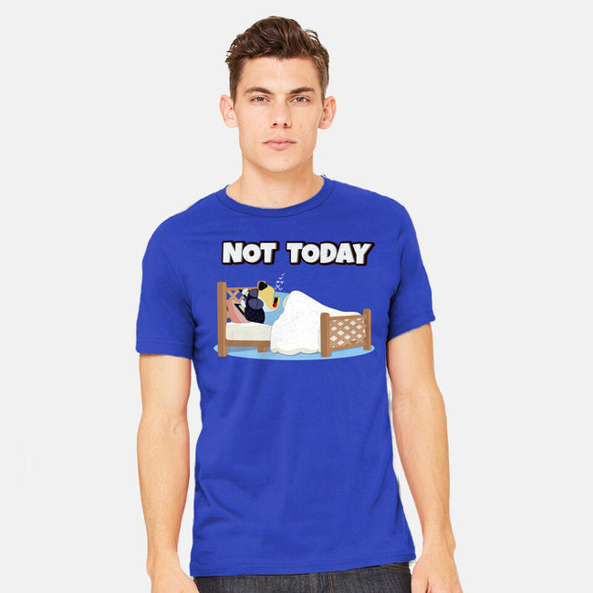 Not Today Bluey-Mens-Heavyweight-Tee-MaxoArt