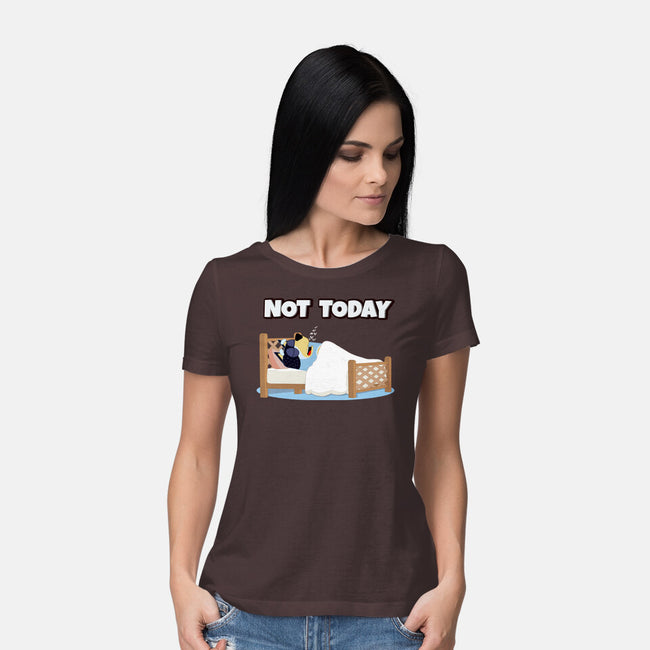 Not Today Bluey-Womens-Basic-Tee-MaxoArt