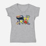 BatBob SquarePants-Womens-V-Neck-Tee-Foji Kaigon