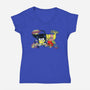 BatBob SquarePants-Womens-V-Neck-Tee-Foji Kaigon