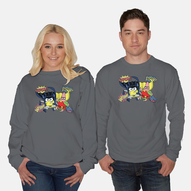 BatBob SquarePants-Unisex-Crew Neck-Sweatshirt-Foji Kaigon