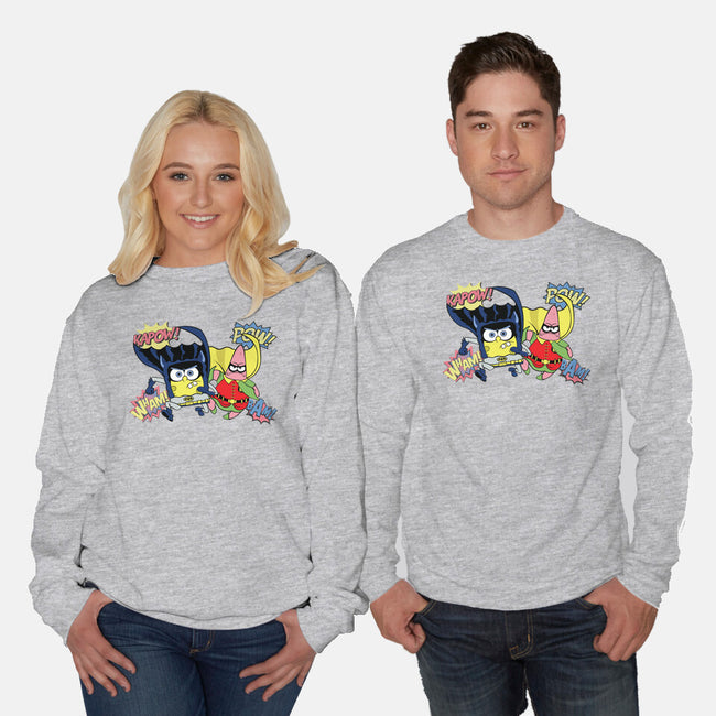 BatBob SquarePants-Unisex-Crew Neck-Sweatshirt-Foji Kaigon