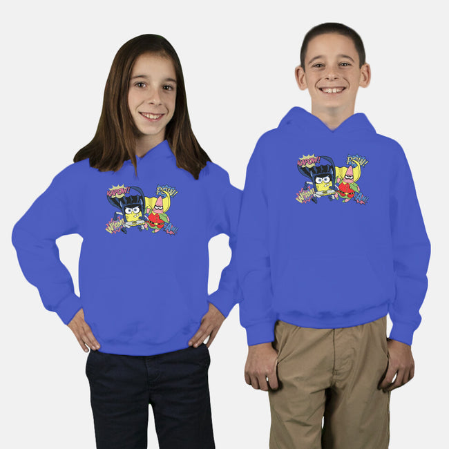 BatBob SquarePants-Youth-Pullover-Sweatshirt-Foji Kaigon