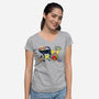 BatBob SquarePants-Womens-V-Neck-Tee-Foji Kaigon