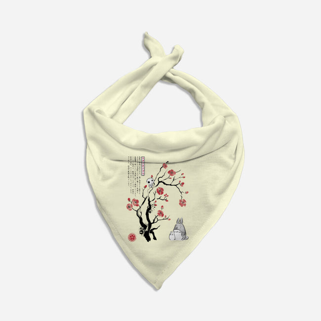 Spirits Sumi-e-Dog-Bandana-Pet Collar-DrMonekers