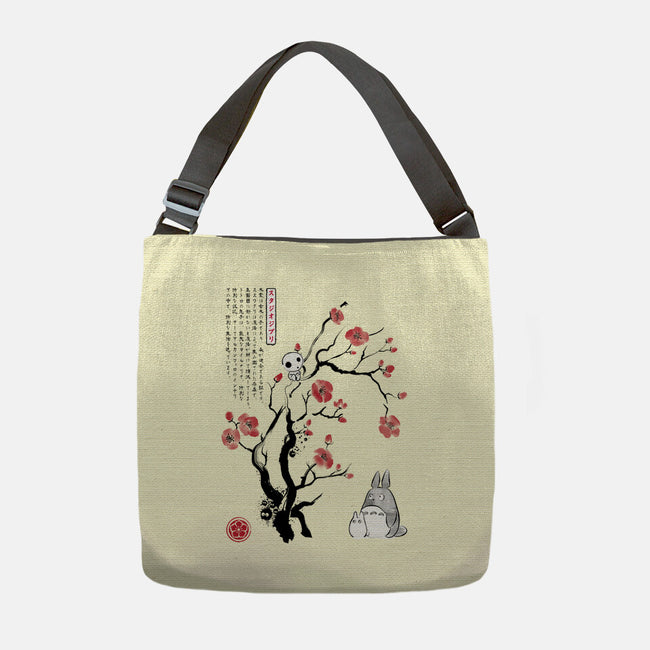 Spirits Sumi-e-None-Adjustable Tote-Bag-DrMonekers