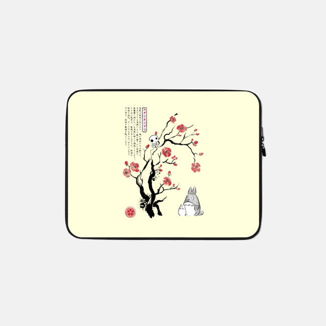 Spirits Sumi-e-None-Zippered-Laptop Sleeve-DrMonekers