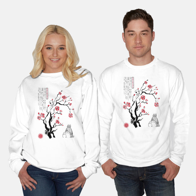 Spirits Sumi-e-Unisex-Crew Neck-Sweatshirt-DrMonekers