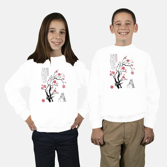 Spirits Sumi-e-Youth-Crew Neck-Sweatshirt-DrMonekers