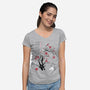 Spirits Sumi-e-Womens-V-Neck-Tee-DrMonekers