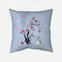 Spirits Sumi-e-None-Non-Removable Cover w Insert-Throw Pillow-DrMonekers