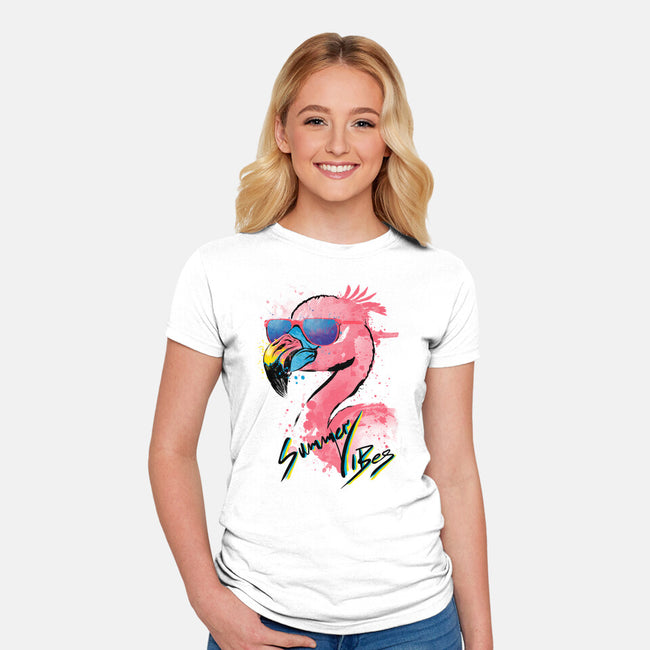 Summer Vibes-Womens-Fitted-Tee-DrMonekers