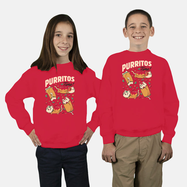 Purritos Time-Youth-Crew Neck-Sweatshirt-tobefonseca