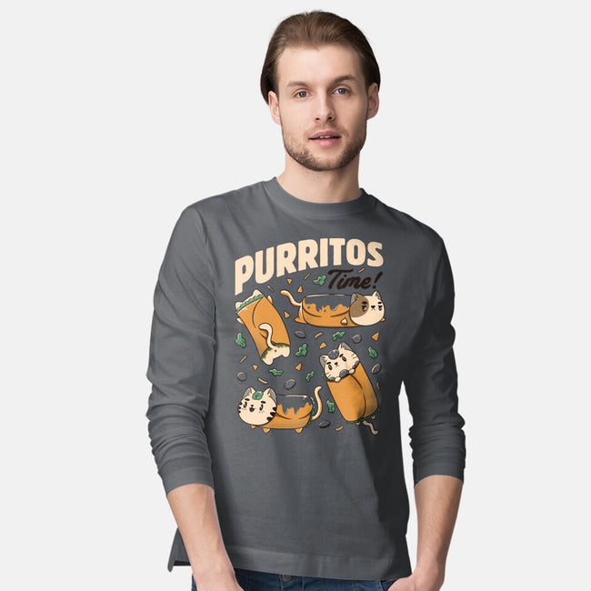 Purritos Time-Mens-Long Sleeved-Tee-tobefonseca