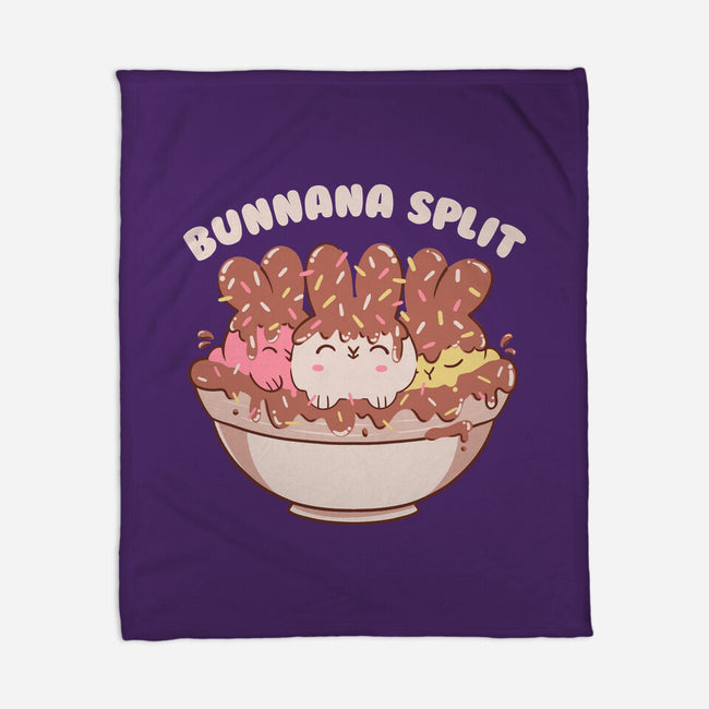 Bunny Banana Split-None-Fleece-Blanket-tobefonseca