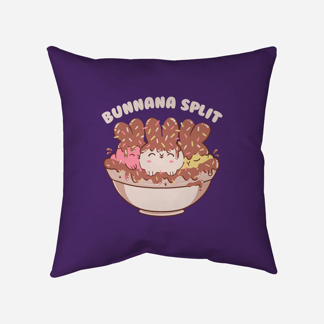 Bunny Banana Split-None-Removable Cover-Throw Pillow-tobefonseca