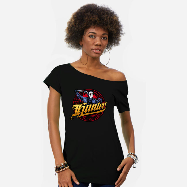 Psycho Hunter-Womens-Off Shoulder-Tee-spoilerinc