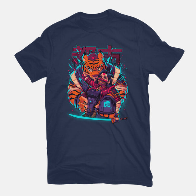 Cyber Samurai Tiger-Unisex-Basic-Tee-Bruno Mota