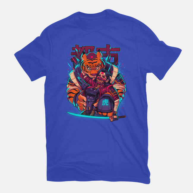 Cyber Samurai Tiger-Womens-Fitted-Tee-Bruno Mota