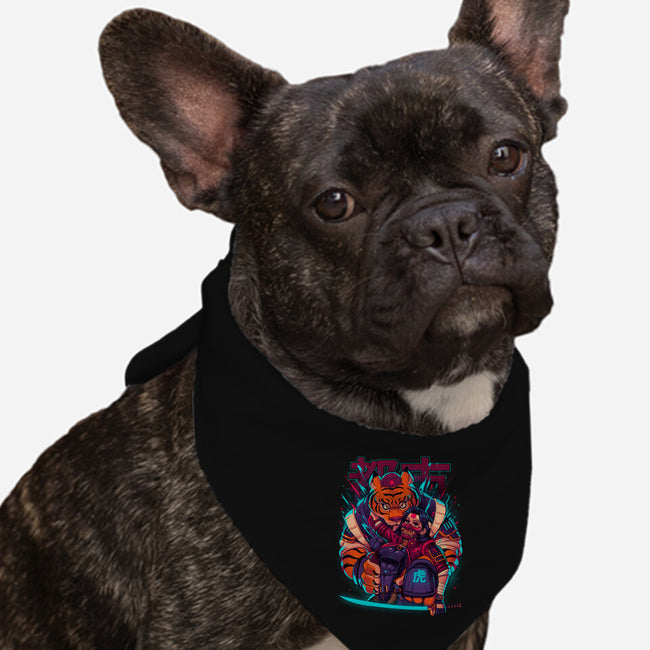 Cyber Samurai Tiger-Dog-Bandana-Pet Collar-Bruno Mota