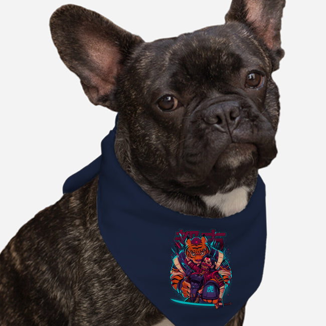 Cyber Samurai Tiger-Dog-Bandana-Pet Collar-Bruno Mota