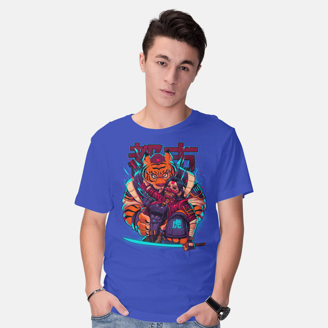 Cyber Samurai Tiger-Mens-Basic-Tee-Bruno Mota