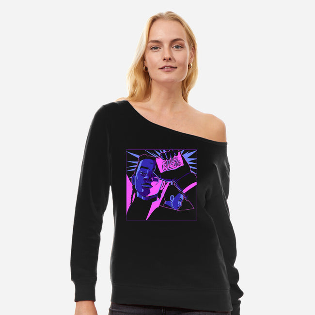 Miles Club-Womens-Off Shoulder-Sweatshirt-naomori