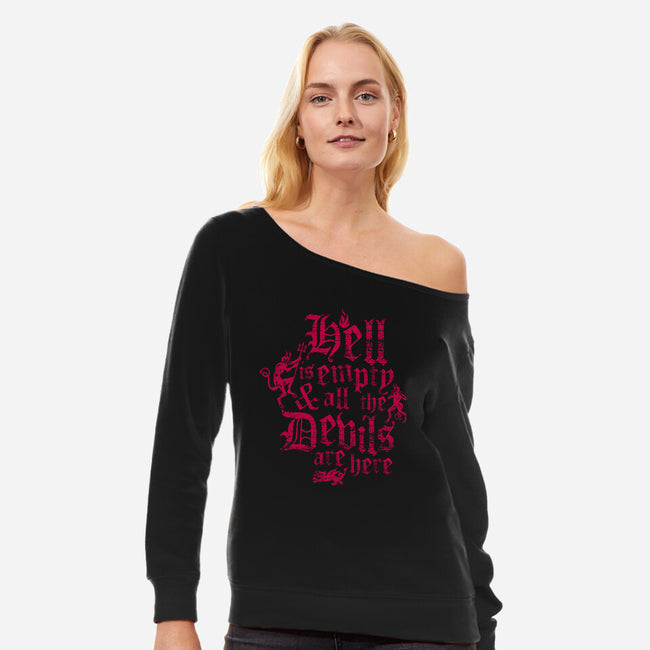 All The Devils Are Here-Womens-Off Shoulder-Sweatshirt-Nemons