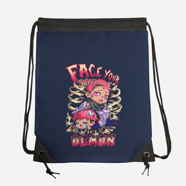 Face Your Inner Demon-None-Drawstring-Bag-barobaro