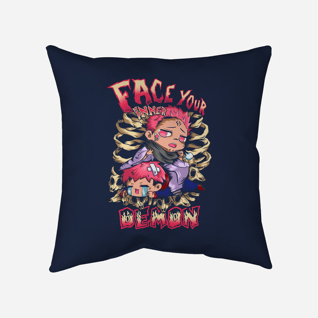 Face Your Inner Demon-None-Removable Cover-Throw Pillow-barobaro