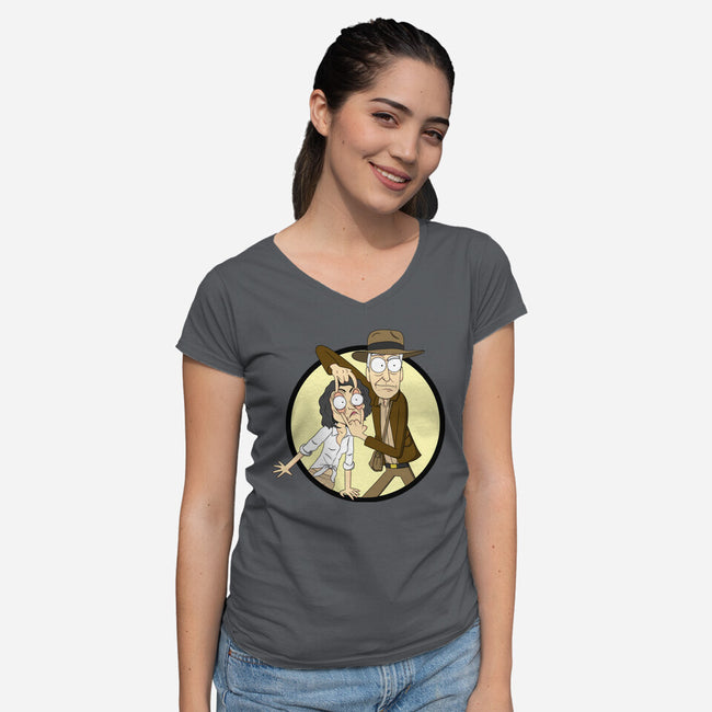 Look Wombat-Womens-V-Neck-Tee-MarianoSan